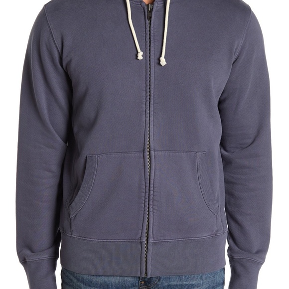 Madewell Garment Dyed Zip Front Hoodie New Men - Picture 3 of 8